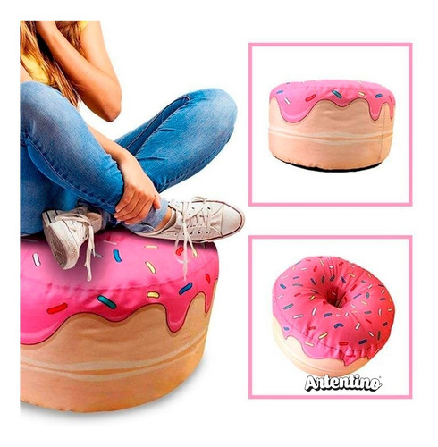 Imagen 4 de 10 de Puff Dona Donut Gigante Simpson Hombre Mujer Niños Fiaca Xl