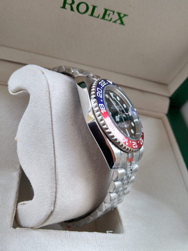 Reloj Rolex Gmt Master 2 Pepsi (japonés) Plateado Rojo/azul Negro (Usado)