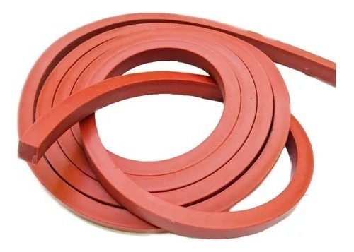 100 Mts Hule Silicon Rojo Para Maquinas Selladoras 1/2 X 1/2