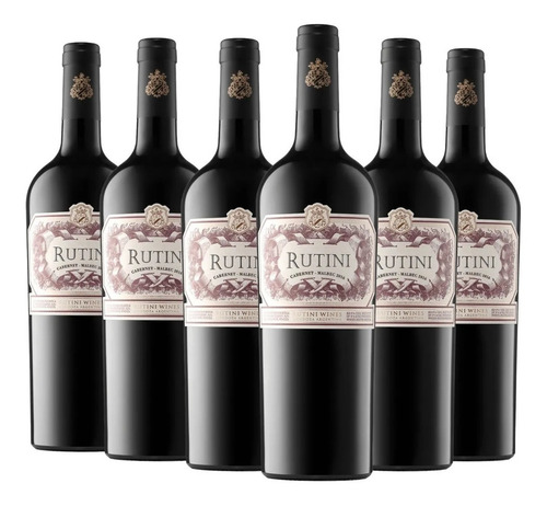 Imagen 1 de 8 de Vino Rutini Cabernet Malbec 750ml. Caja 6 Botellas