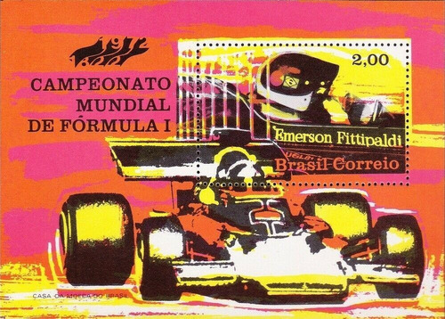 Fórmula 1 - Emerson Fittipaldi - Brasil - Block Mint