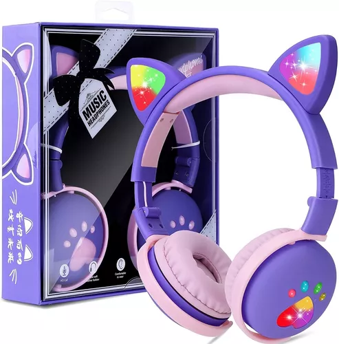 Fone De Ouvido Bluetooth Led Orelha Gato Headphone Lt11 Luuk Young - LUUK  YOUNG Comércio Eletrônico