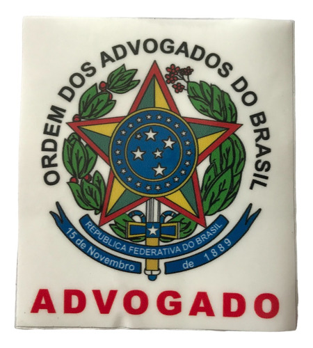 Adesivo Advogado Para Uso Interno No Vidro Do Carro