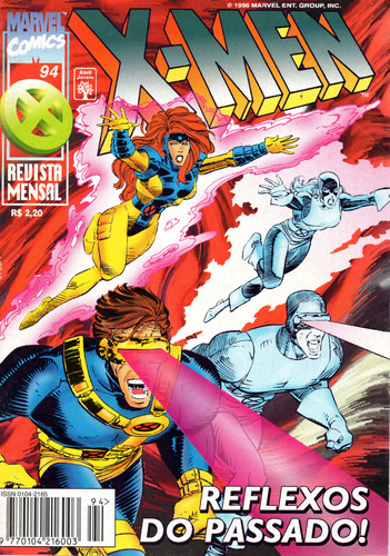 X-men N° 94 - 84 Páginas Em Português - Editora Abril - Formato 13,5 X 19 - Capa Mole - 1996 - Bonellihq Cx01 Mar24