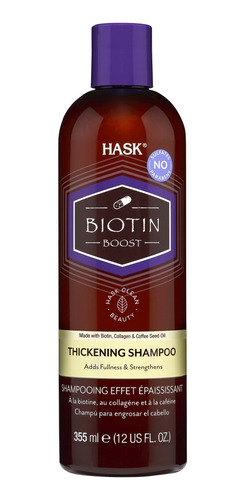 Hask Biotin Boost Shampoo Sin Sal Voluminizador Con Biotin 