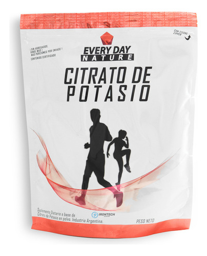 Suplemento En Polvo Every Day Nature Citrato Potasio Nutricional X 1kg Sin Sabor