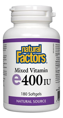 Factores Naturales, Vitamina E 400 Iu, Soporte Antioxidante