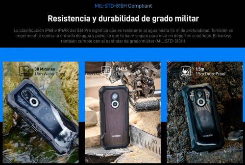 Doogee S61 Pro - Celular Resistente Uso Rudo Todo Terreno