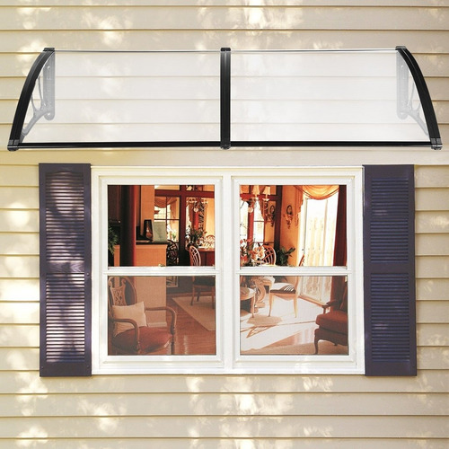 Alero De Policarbonato Transparente 1 X 0,8 M Toldo Ventana