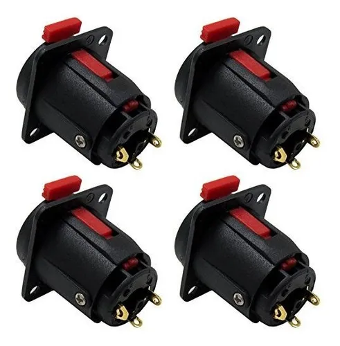 comprar 4 pack Trs Estereo 1 4 inch 6.35 mm Plug Zocalo Panel Monte