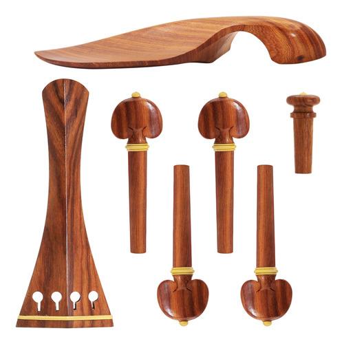 Set Accesorios Violín 4/4 Madera Roja Con Cordal Reposapiés