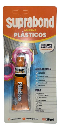 Adhesivo Para Plásticos Suprabond 25 Ml Con Parches