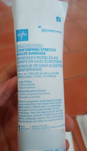 Vendaje De Gasa Elástico, Marca Medline, Paquete Sin Abrir.
