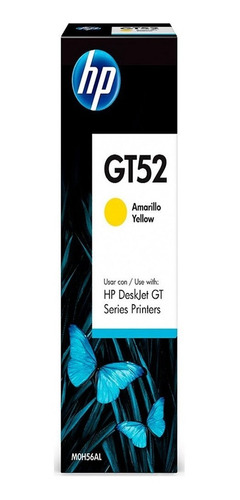 Garrafa De Tinta Hp Gt52 Amarelo M0h56al  