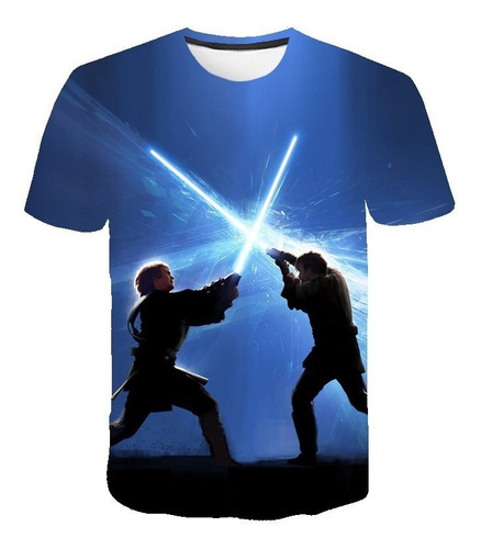 Polera Niño Star Wars Full 3d Impresión Digital 