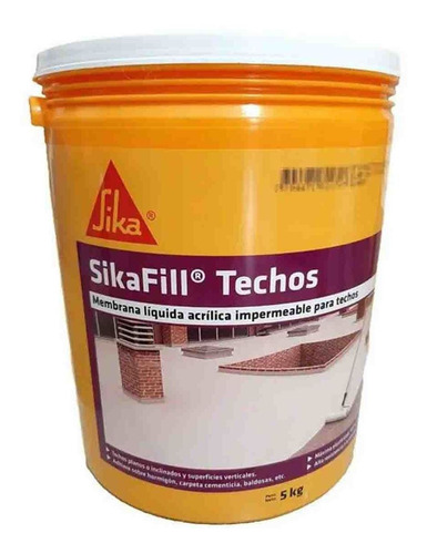 Sikafill Techos Membrana Líquida Impermeabilizante 5kg Sika Color Rojo