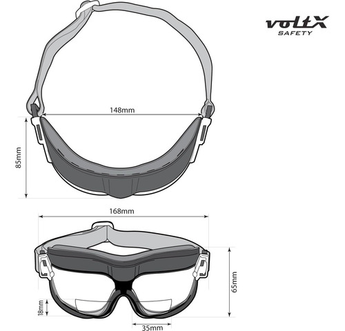 Gafas De Seguridad Bifocales Voltx Defender +3.0 Dioptrías