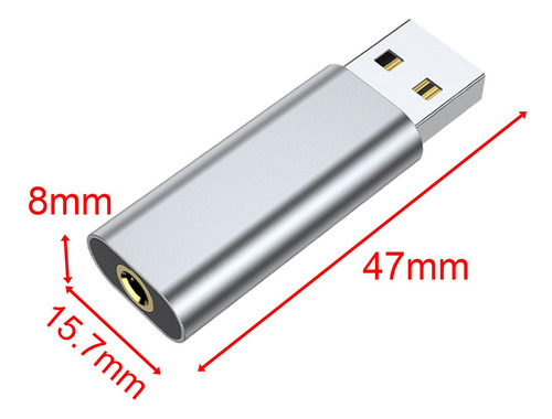 Adaptador De Conector De Audio Usb A 3,5 Mm Convertidor De