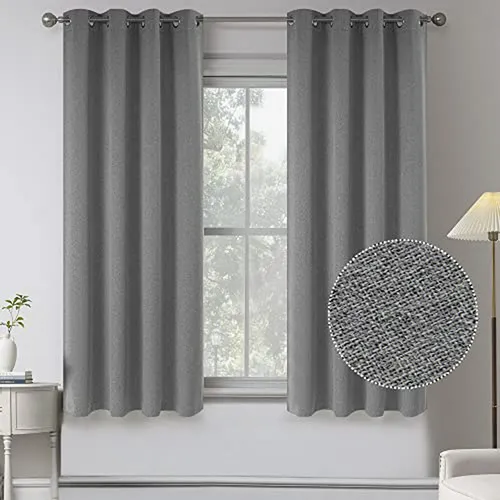 Cortinas Cortas 45 100% Blackout Para Cocina -2 Paneles Dov