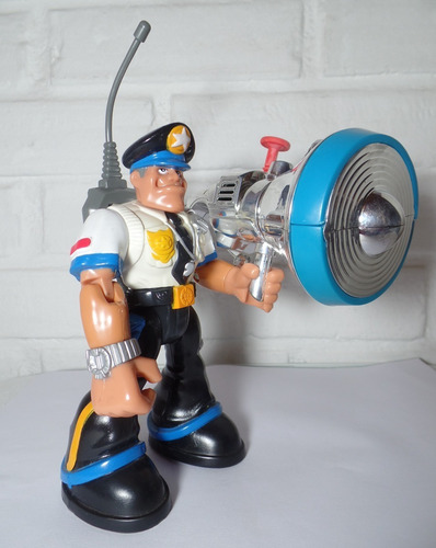 Antigo Boneco Fisher Price Rescue Heroes Policial Mattel2000 (Usado)