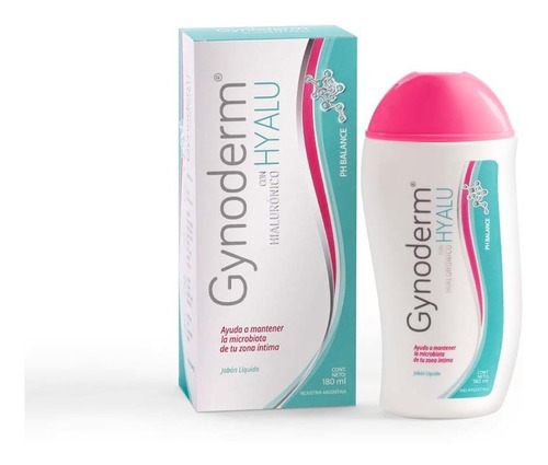 Jabón Íntimo Femenino Gynoderm Con Hyalu X 180 Ml