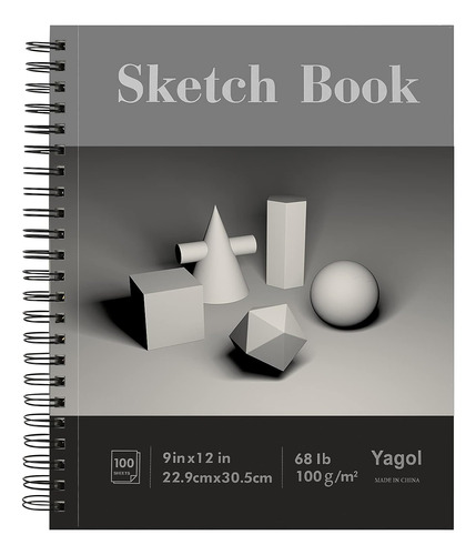 Sketchbook 9x12 Inch 100 Sheets 68lb/100gsm, Sketch Pad...