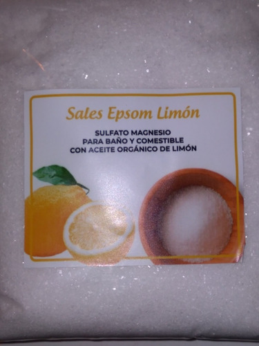 Sales De Epsom Sulfato Magnesio 99% Gf +aceite Orgáni. Limón