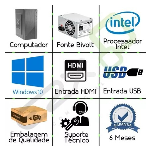 Computador Completo Core I5 10500 T 16gb Ssd 480gb Monitor20