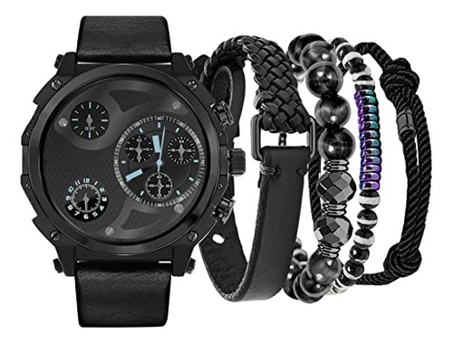 American Exchange Reloj Negro Con Movimiento De Cuarzo Para