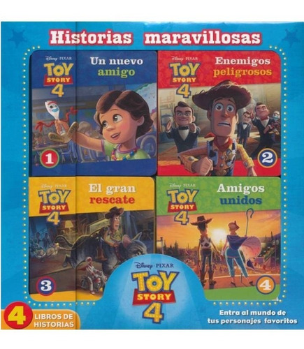Libro Toy Story 4 Pack De 4 Libros Gamestore