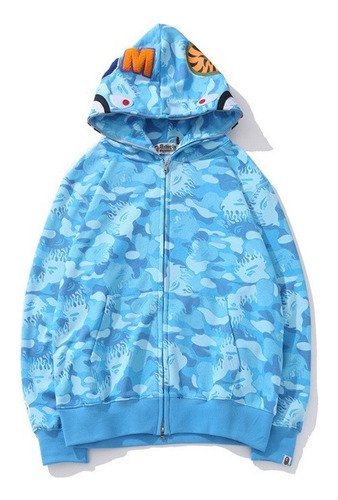 Sudadera Con Capucha Unisex Moda Casual Shark Camuflaje