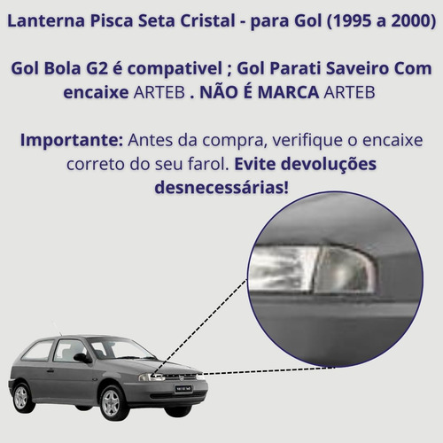 Par De Pisca Seta Do Gol Bola 95/99 Cristal Encaixe Arteb