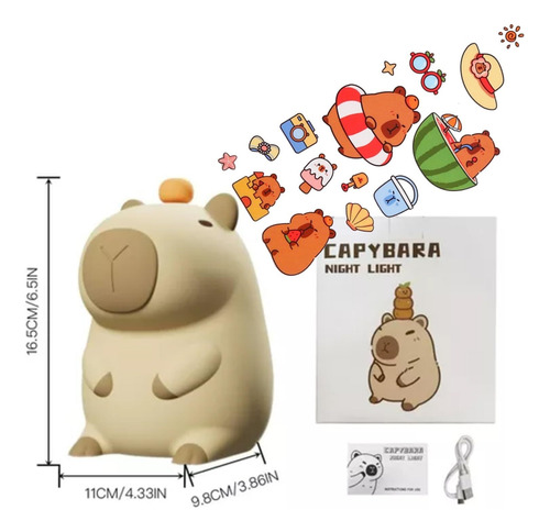 Capibara Lampara, Lampara De Capibara, 1pcs Lámpara Led