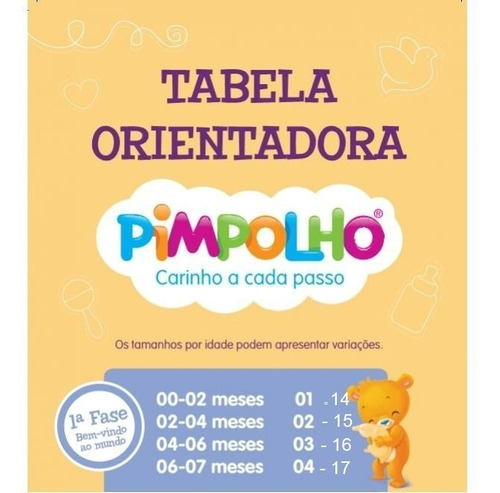 tabela de tamanho de sapato de bebê