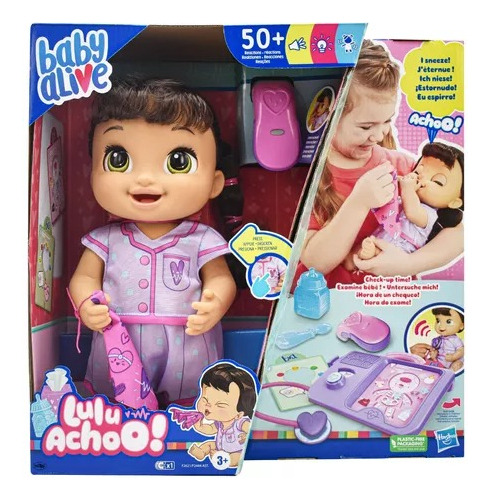 Baby Alive Lulu Achoo 50 Reacciones 30cm Hasbro Nuevo 