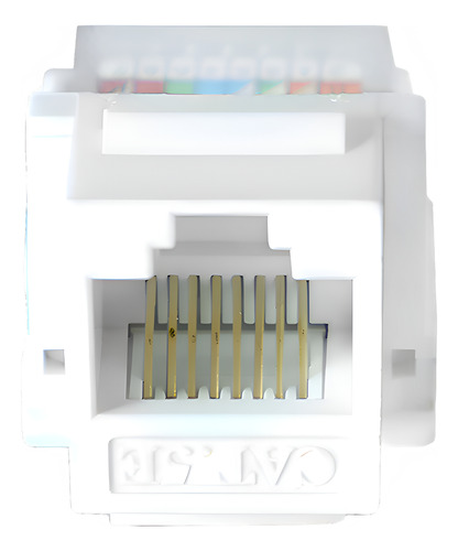 10 Conectores Alter 8 Pines Blanco Inter Jack-cat5e S/pinzas