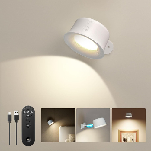 Aplique De Pared Led Inalámbrico Con Control Remoto