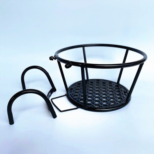 Soporte Para Macetas De Hierro Forjado Negro Para Balcón