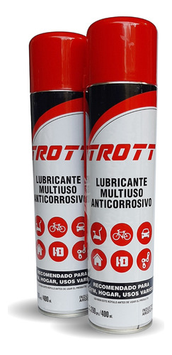 Lubricante Multiuso - Anticorrosivo Trott 400 Ml Pack X 2 U.