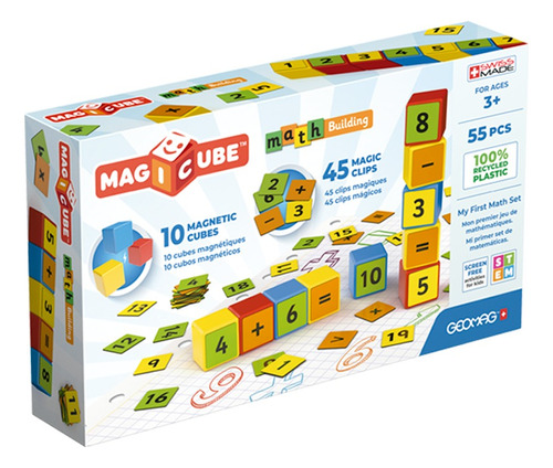 Magicube Bloques Magneticos Eco Con Clips Numericos 55 Pzas