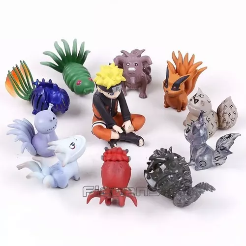 11 pçs/set naruto uzumaki naruto tailed bestas shukaku gyuki