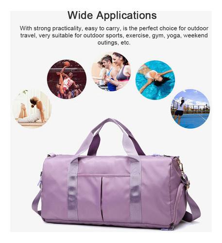 Bolsa Deportiva Con Bolsillo Húmedo Y Compartimento Para Zap