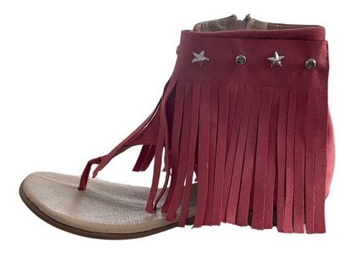 Imagen 4 de 4 de Sandalia Boho Chic Maharba Wild Rose Sandal Hecha En México