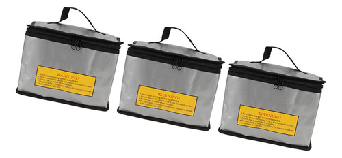 Bolsa Segura For Baterías Lipo, 3 Piezas, A Prueba De Fuego