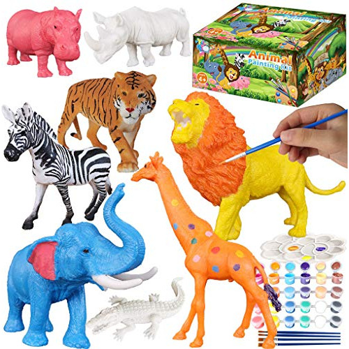 Kit De Pintura De Animales De Safari Niños Juego De Ma...