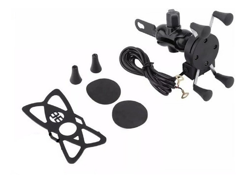 Imagem 5 de 6 de Suporte Celular Ou Gps Moto Universal C/ Carregador Motoboy