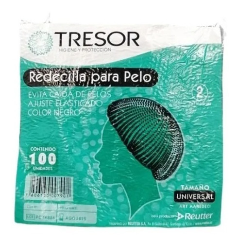 Gorro Redecilla De Pelo Negra Tresor X100 (malla)