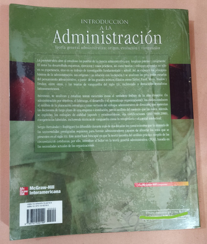 Introducción A La Administración / Sergio Hernández (Usado)