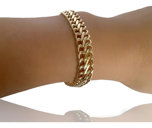 Pulseira Lacraia Grossa Ouro 18k 750 17 Cm Diâmetro 5 Cm