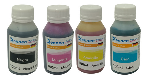 Tinta Foto Kennen Inks Para Hp 8620 8640 Combo 4x100ml